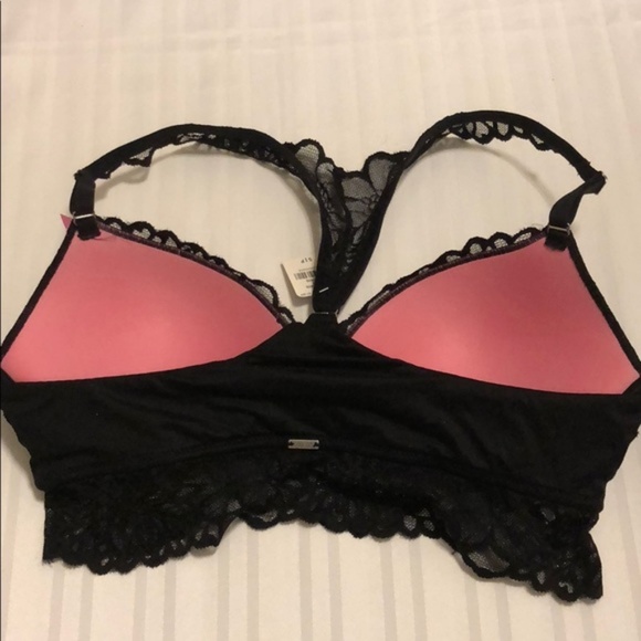 NWT- VS PINK LACE RACER BACK PADDED PUSH UP BRA - Picture 3 of 5